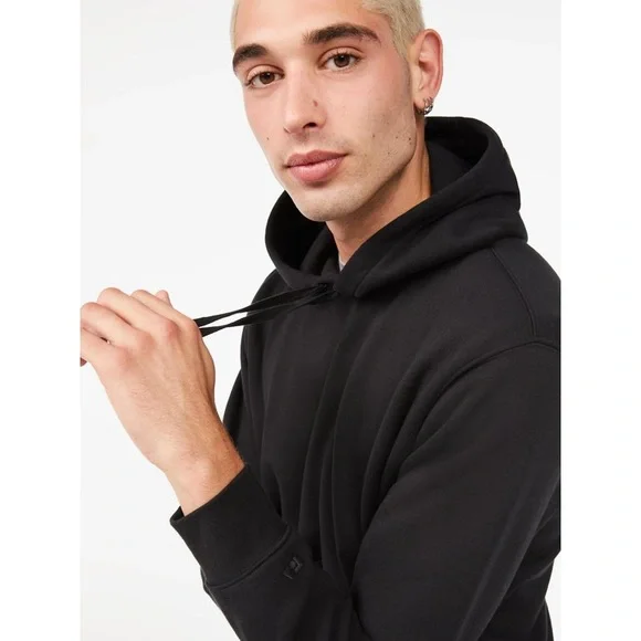 NWT Free Assembly Men's Fleece Black Hoodie - Picture 3 of 5